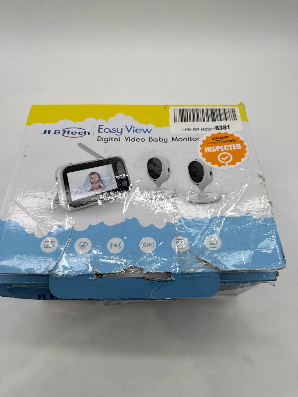 (BROKEN) JLB7tech Video Baby Monitor Two Cameras 4.3in LCD Night Vision 953B-2T