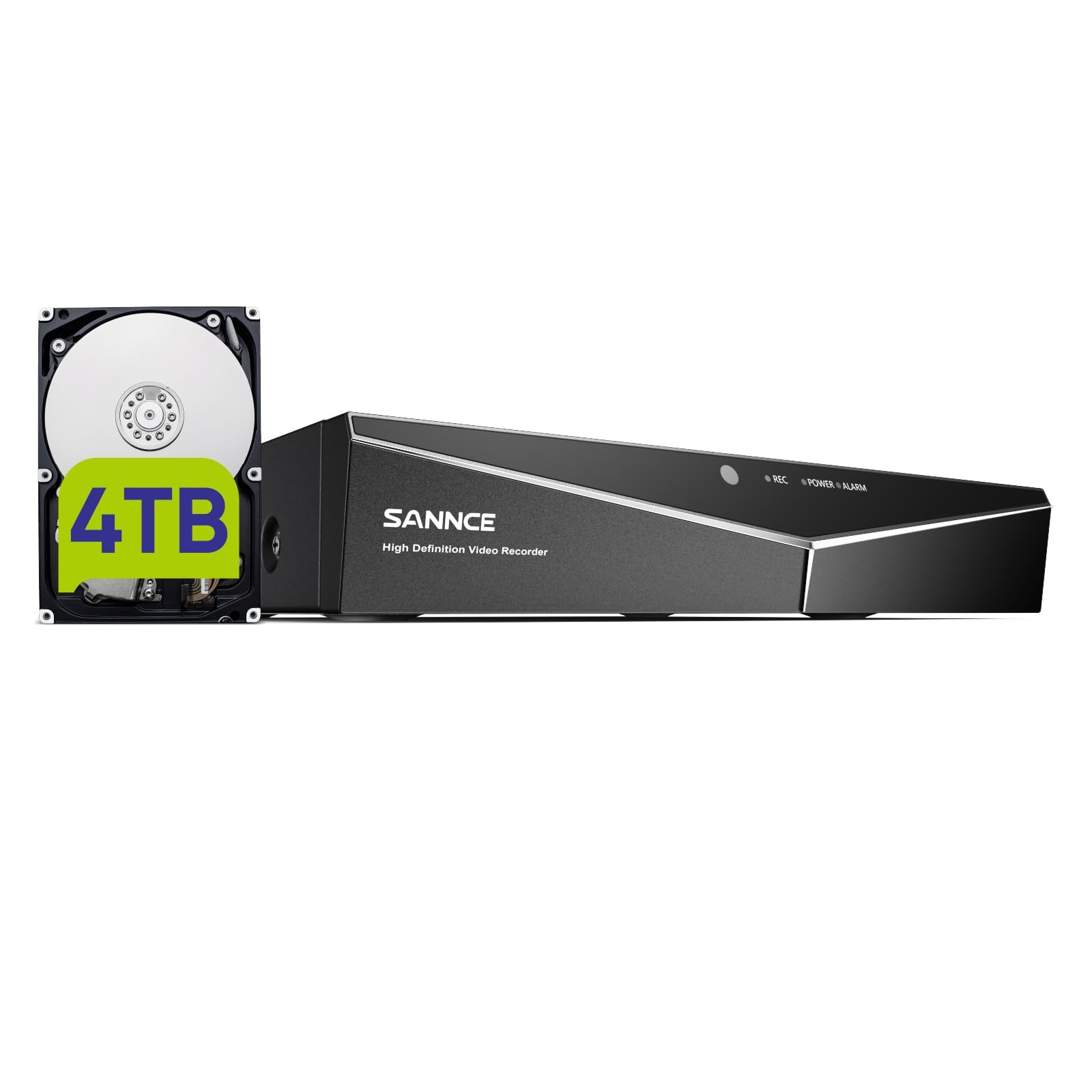 16 Channel Security CCTV DVR with 4TB Hard Drive, SANNCE 1080p Lite 5-in-1 Hy…