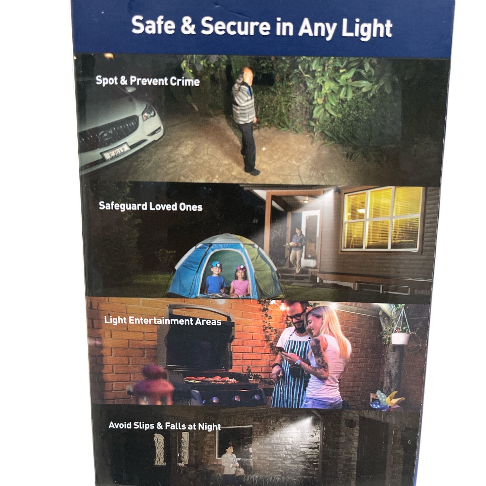 Wireless Motion Activated Sensor Spotlight With Remote Control