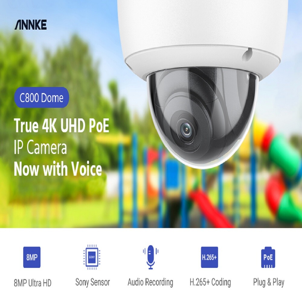 ANNKE 8MP CCTV Security IP Dome Camera