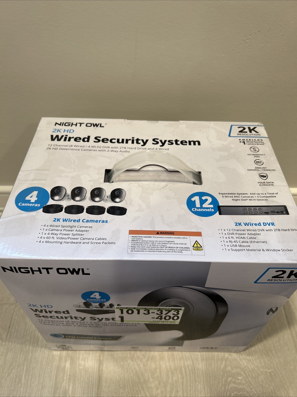 Night Owl 12-Channel 2K Wired DVR Security Camera System with 2 TB Hard Drive –