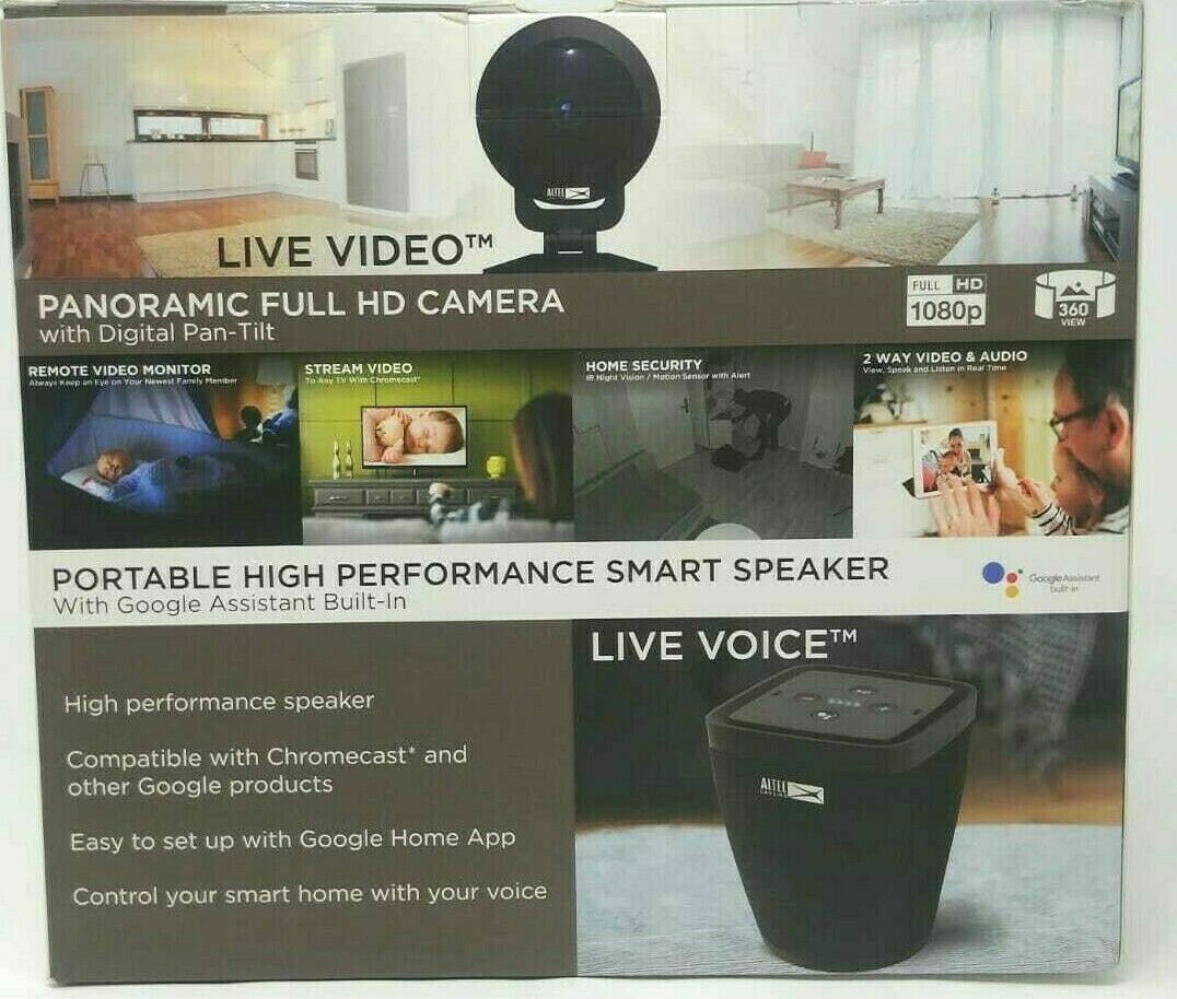 Altec-Lansing Voice-Activated Security 360 Camera w/ Google Assistant BRAND NEW