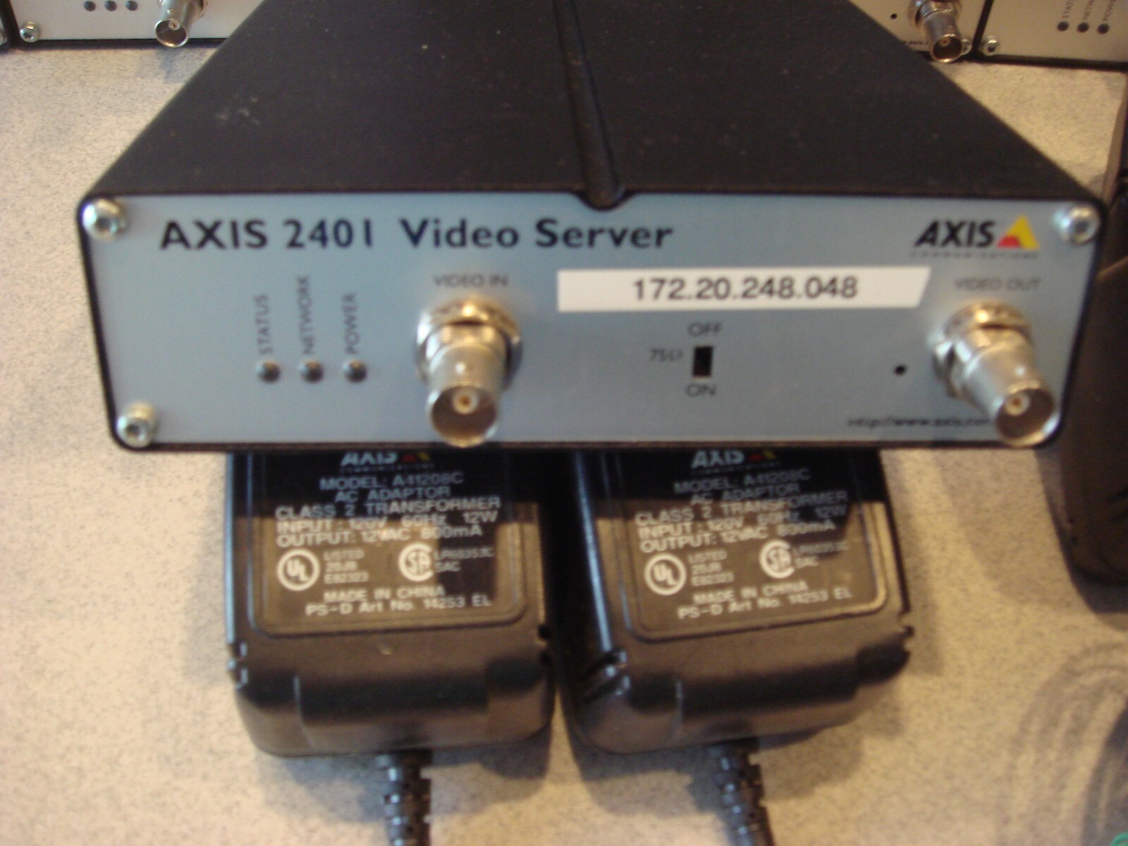 Axis 2401 Video Server Tested complete with power cord 0103-011-01NTSC FREE SHIP