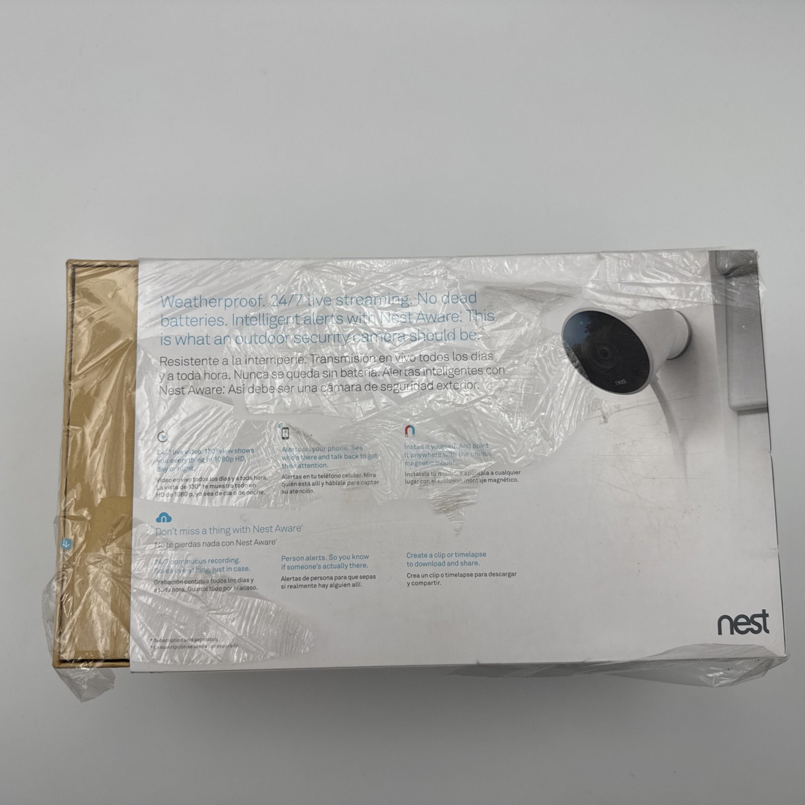 New-Sealed-Google-Nest Cam Outdoor-2-Pack-A0033-NC2400ES-Free Shipping!