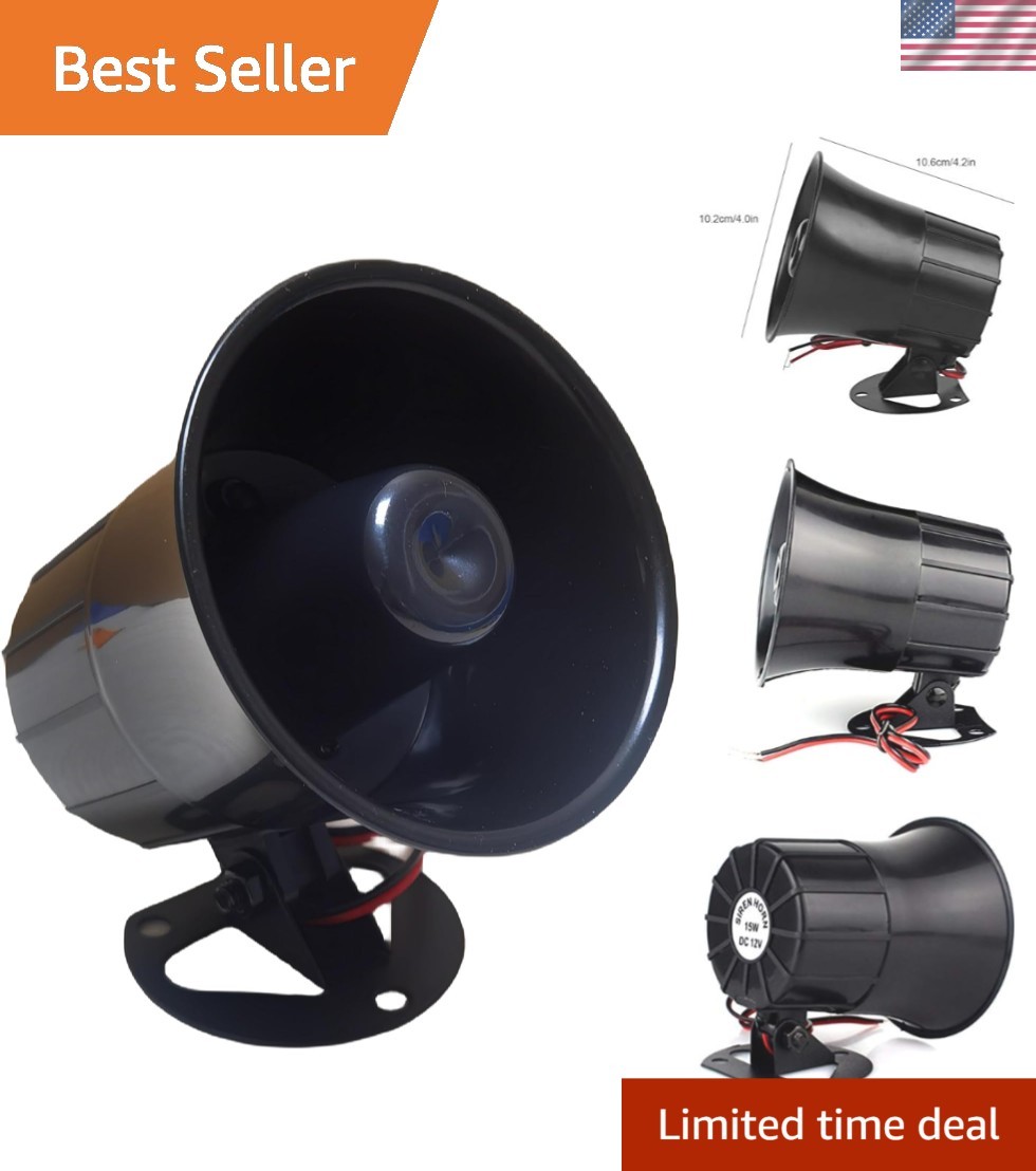 Compact 120dB Wired Siren with Metal Bracket – Easy DIY Alarm Upgrade