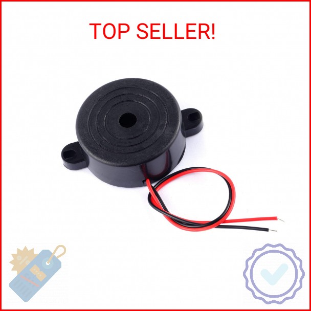 Cylewet 6Pcs 100dB Electronic Buzzer Alarm Sounder Continuous Sound Beep (Pack o