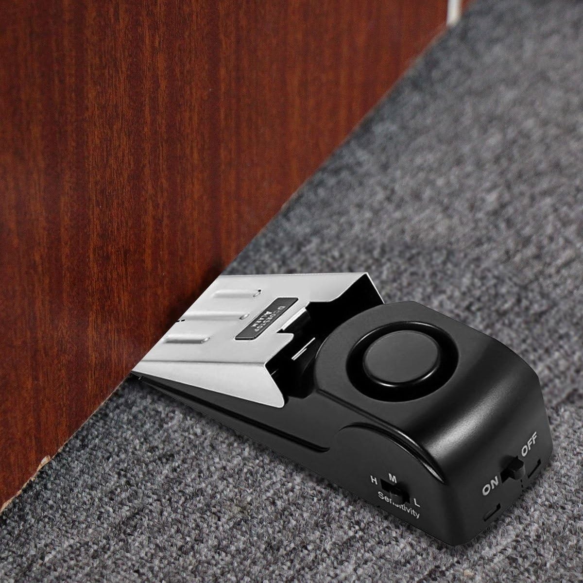 120DB Door Stop Alarm with Adjustable Sensitivity – 2 Pack for Home Security