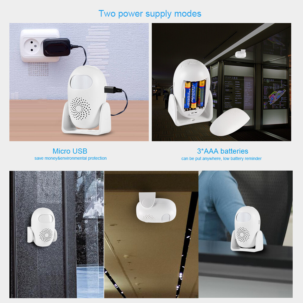New Home Security Welcome Entry Doorbell Wireless Alarm Motion Sensor Detector