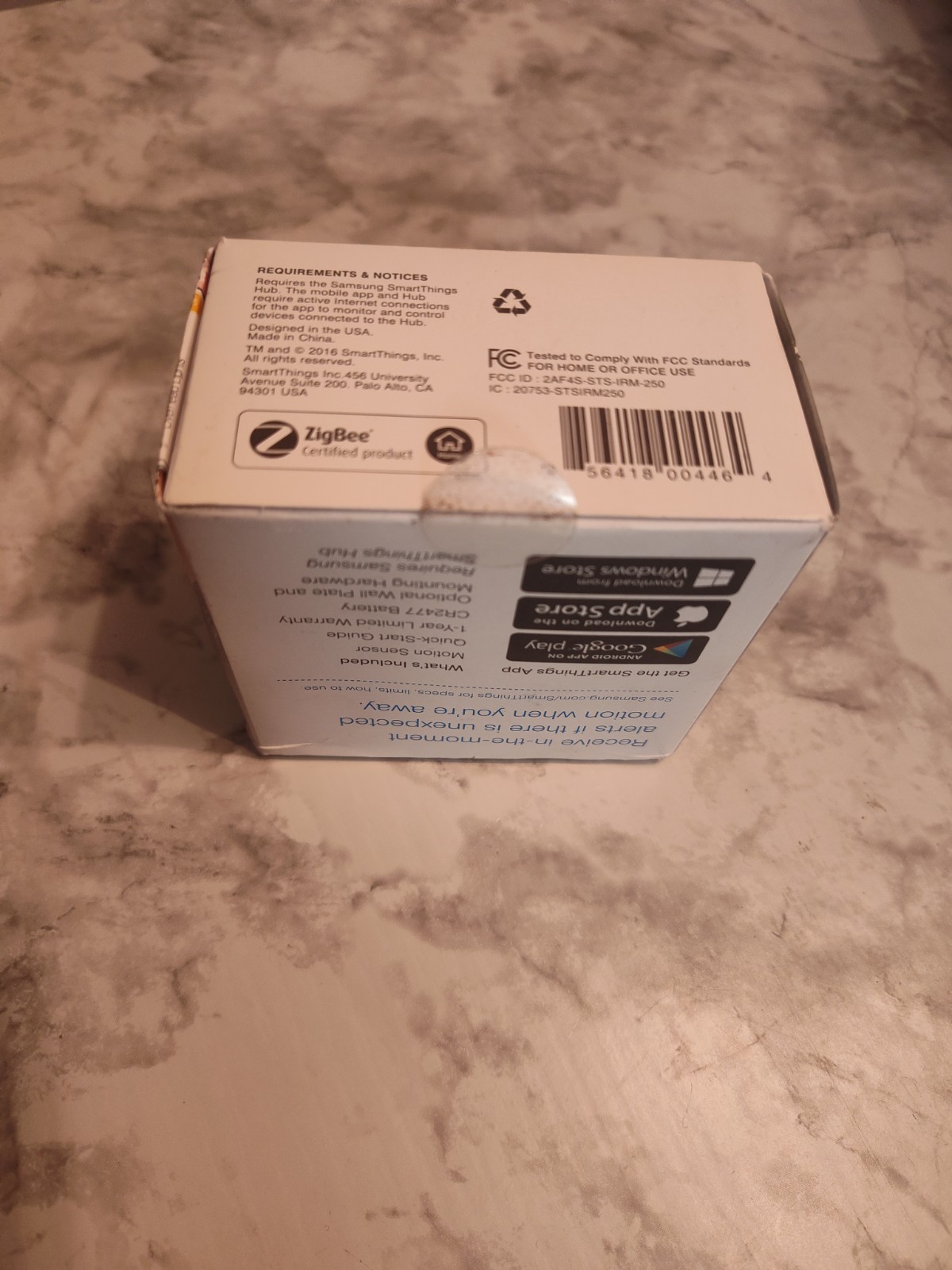 Samsung SmartThings Motion Sensor F-IRM-US-2 Open Box New Complete Zigbee
