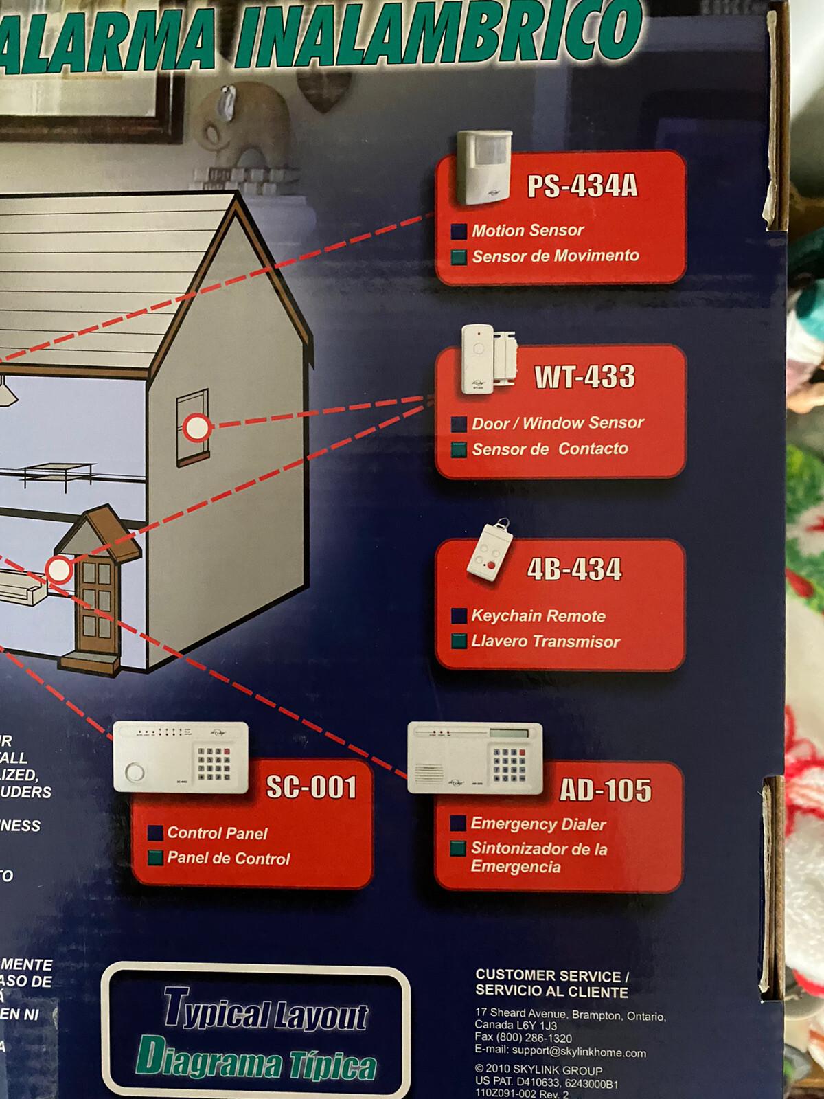 Skylink SC-100 Security System Deluxe Kit New