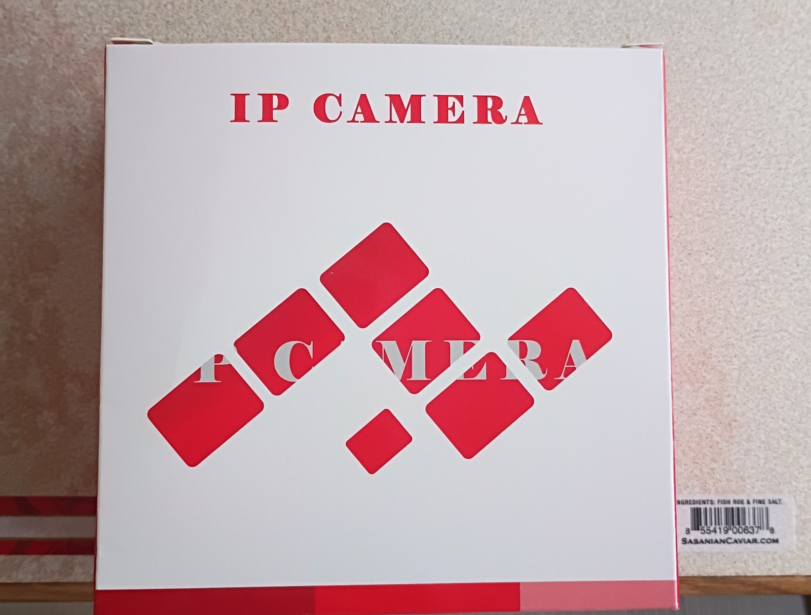 IP Camera 1080p Wired Wi-Fi Night Vision Motion Detection 2-Way Audio White/Red