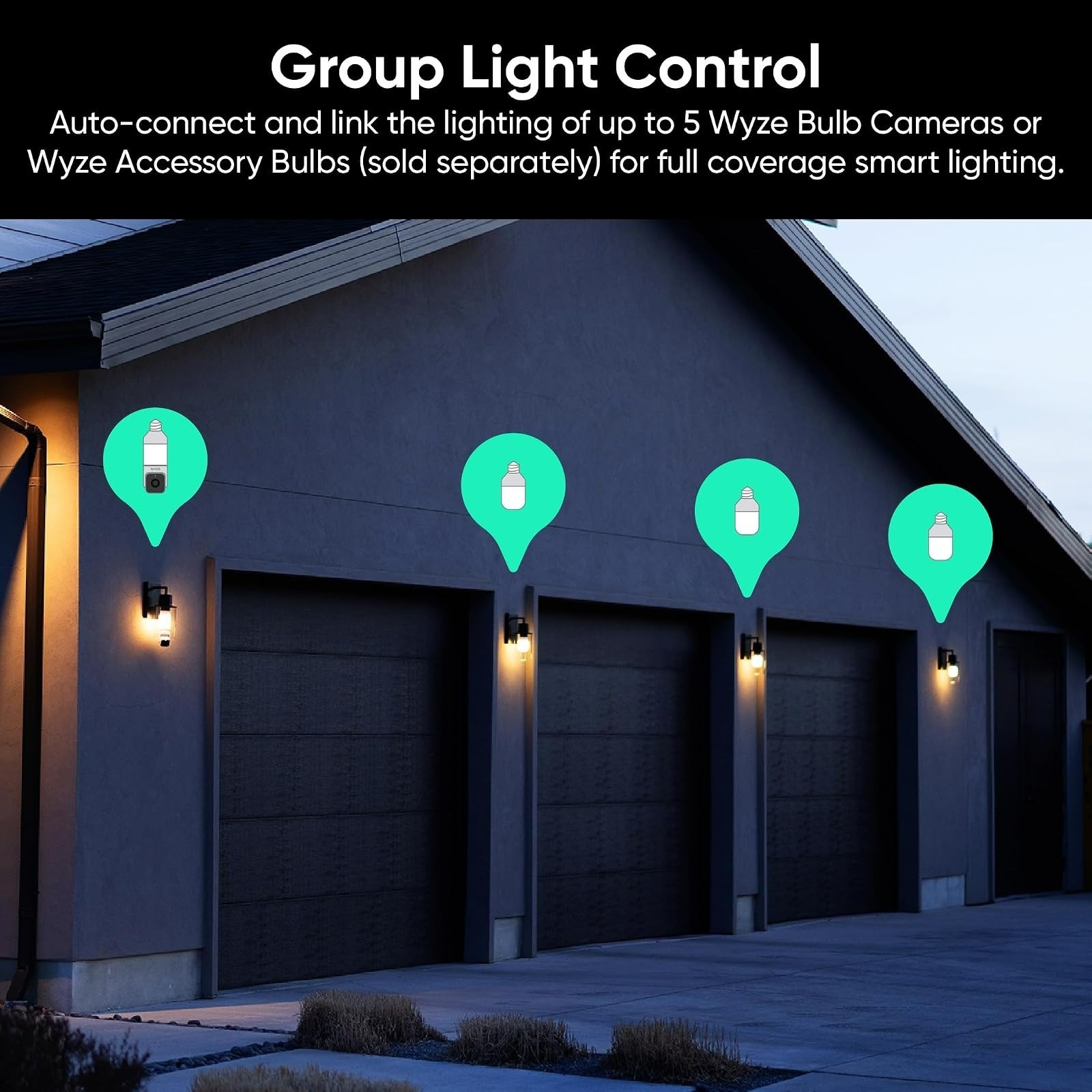 WYZE Bulb Cam Security Camera 2K HD Outdoor Light Bulb Camera