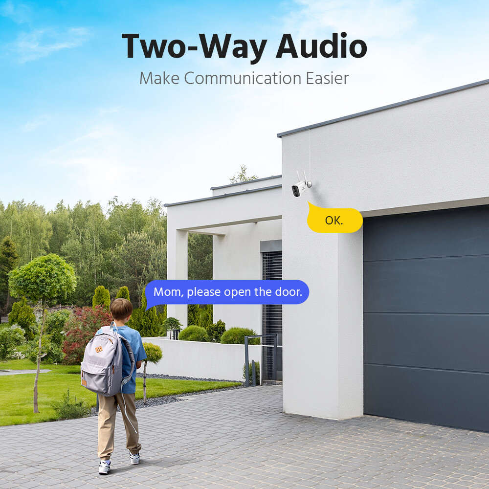 ANNKE Wireless CCTV PIR Security Camera System Solar Battery Outdoor 2 Way Audio