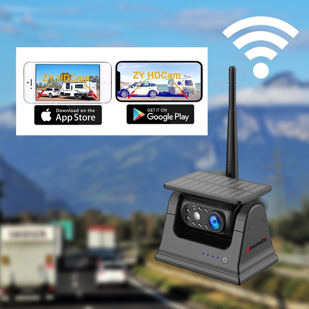 7″ Wireless Monitor DVR Solar Backup Camera Rechargeable Magnetic portable Cam