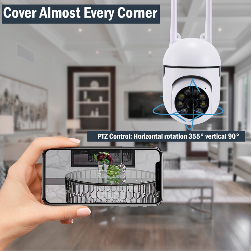 2MP 1080P HD Wifi IP Camera Pan/Tilt Outdoor Home Smart CCTV Night Vision IR Cam
