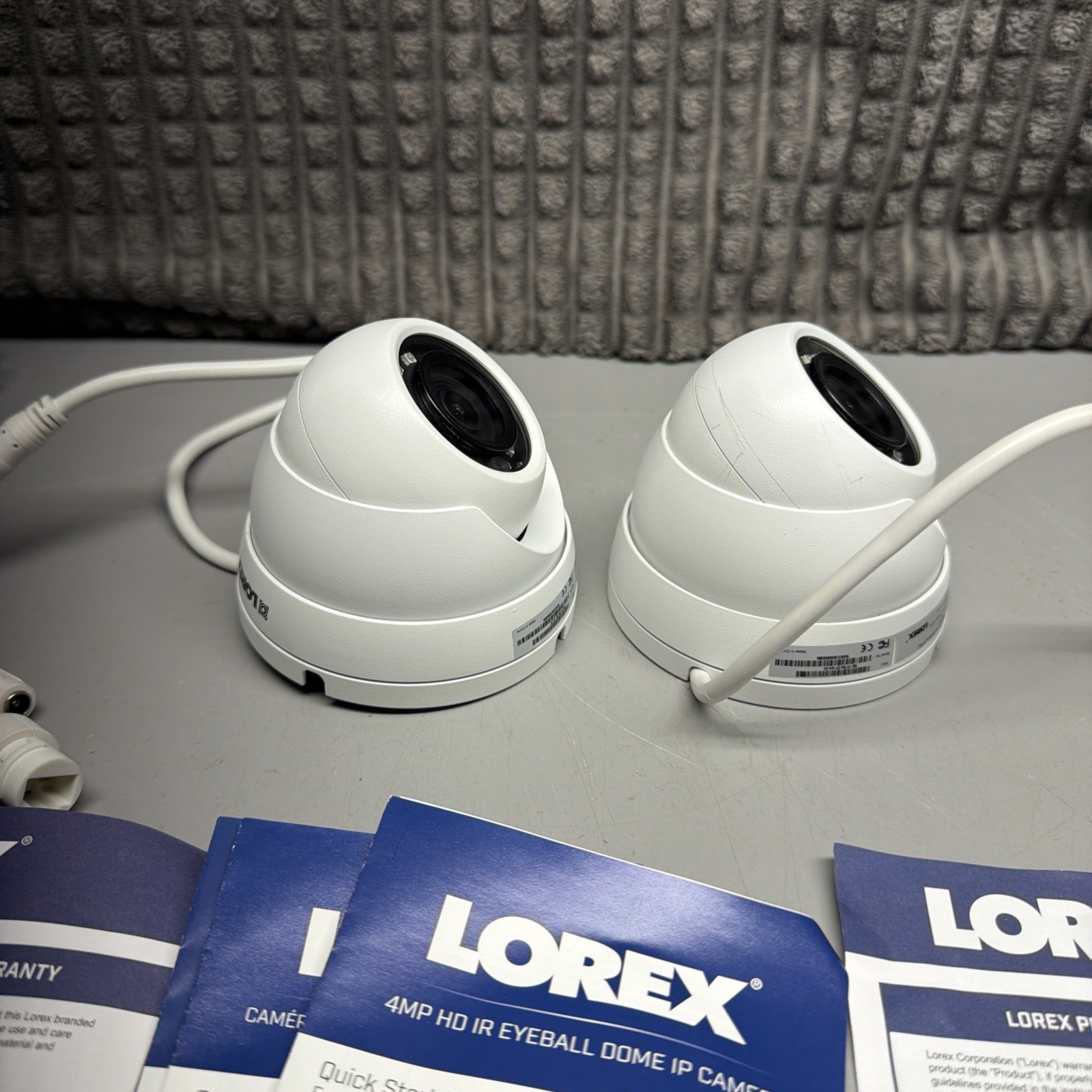 Lorex LNE4172S-C 4MP HD IP IR Eyeball Dome Camera White Lot Of 2 New Open Box
