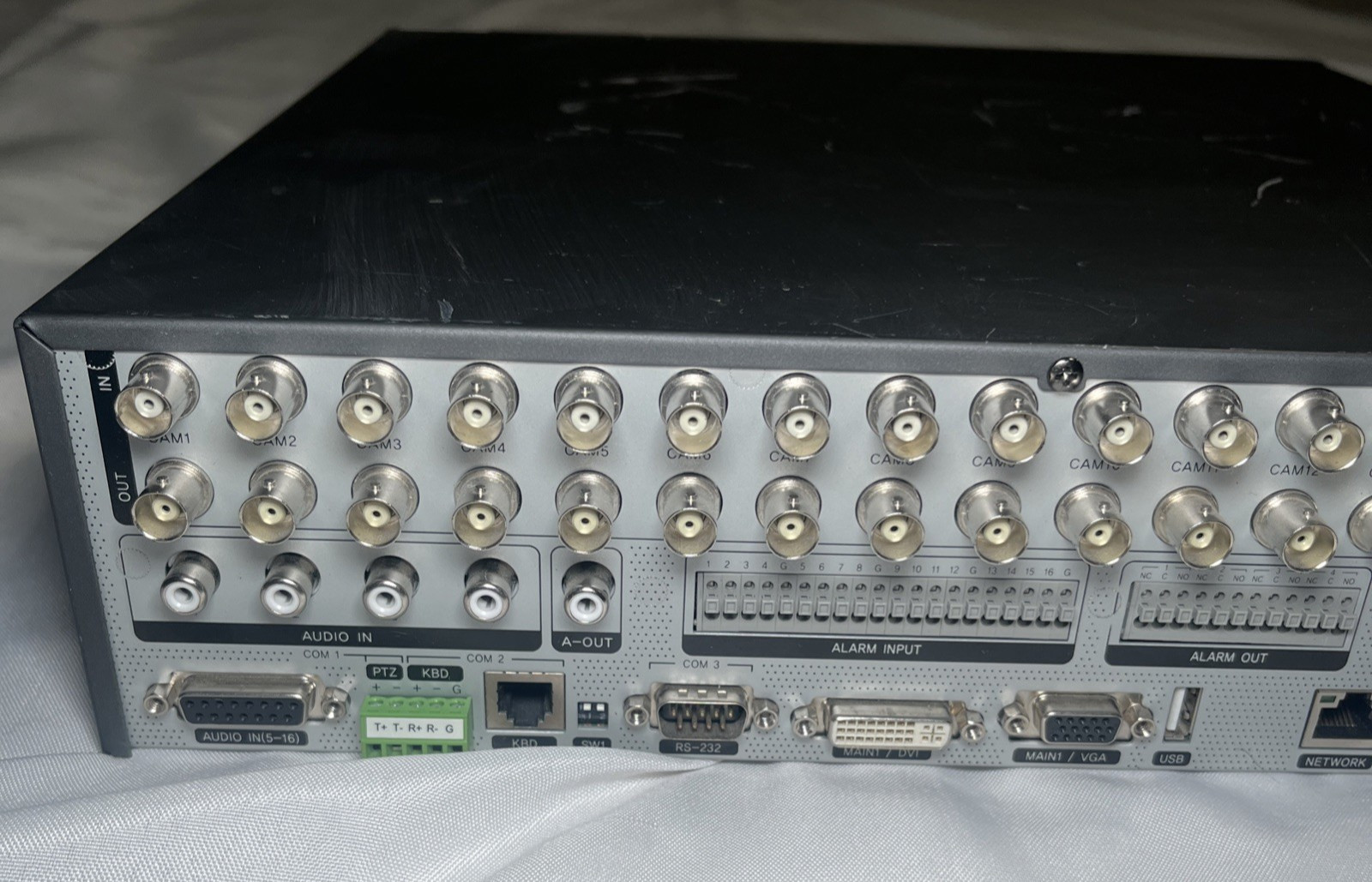 Nuvico DVR Surveillance Security System ED-P1600 16-Channel w/ Cord Powers On