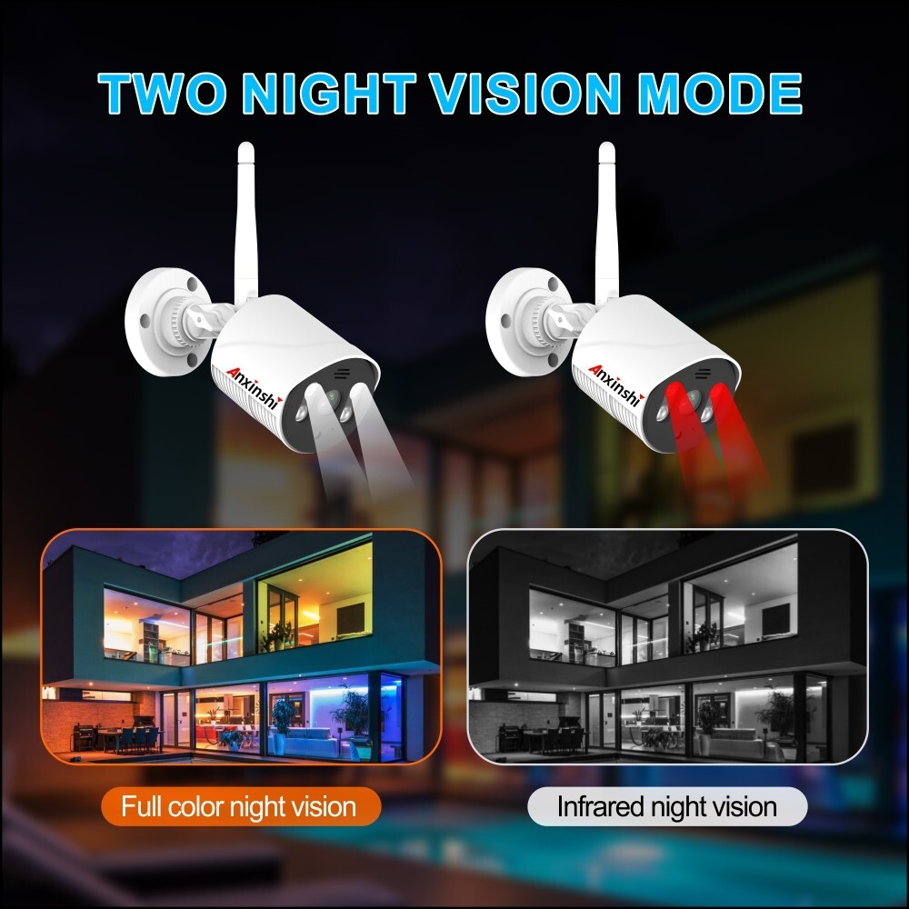 Xmeye HD 3MP 4 Channel AI Human Detection WiFi Camera Kit With 10-inch Monitor