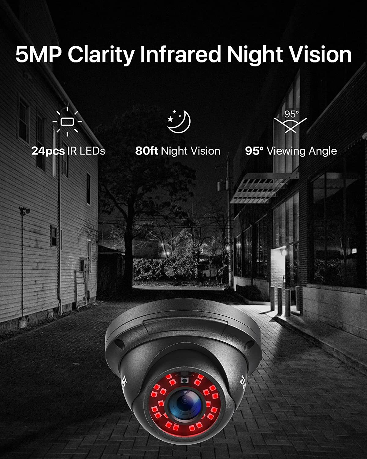 ZOSI 4K NVR 5MP PoE Camera Security CCTV System Outdoor Motion Detection 2TB HDD