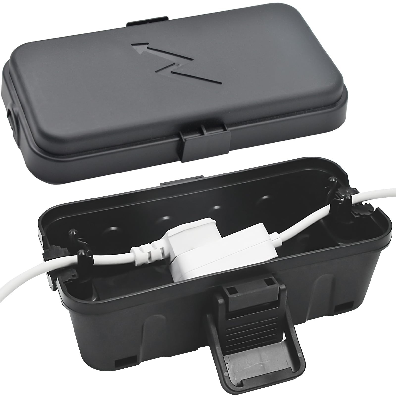Hrensaw Small Weatherproof Electrical Connection Box(Inner 5.5 x Small, Black