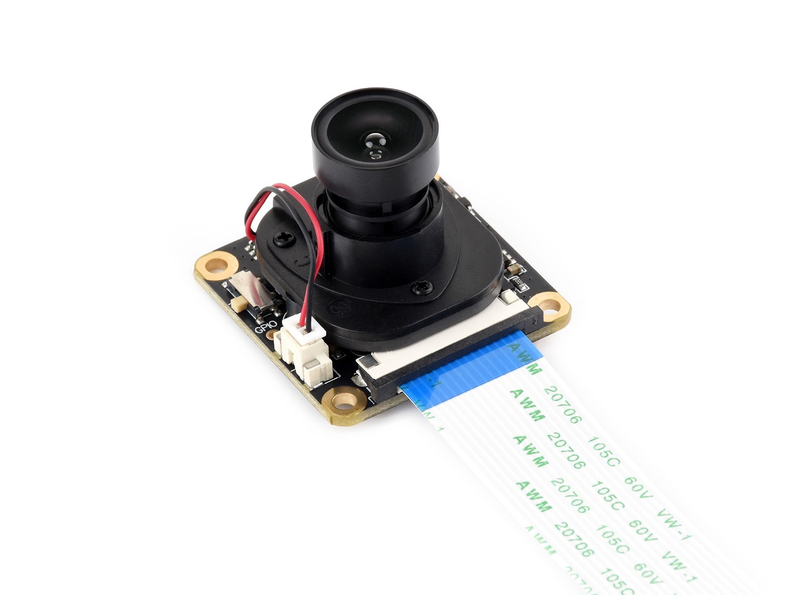 Waveshare IMX291 2MP IR-CUT Camera, Fixed-Focus, 83° Diagonal FOV