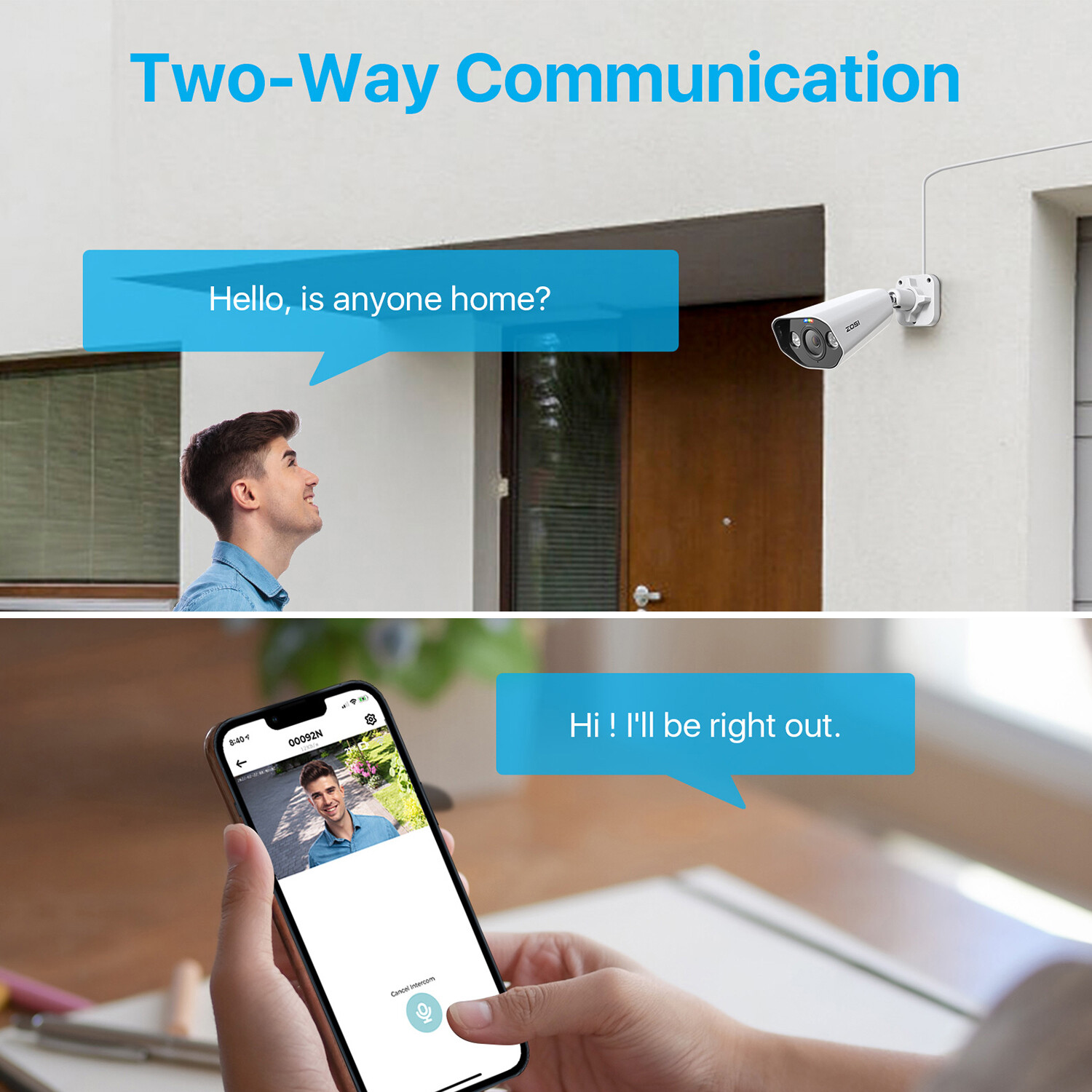ZOSI H.265+ 16CH/8CH 4K PoE Security Camera System With Hard Drive Recording