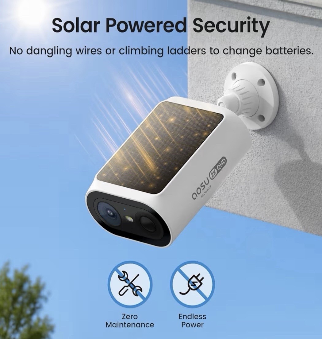 2K QHD 3.0-MP Dual-Band Wi-Fi® Quick-Install Outdoor AI-Smart Solar Camera…
