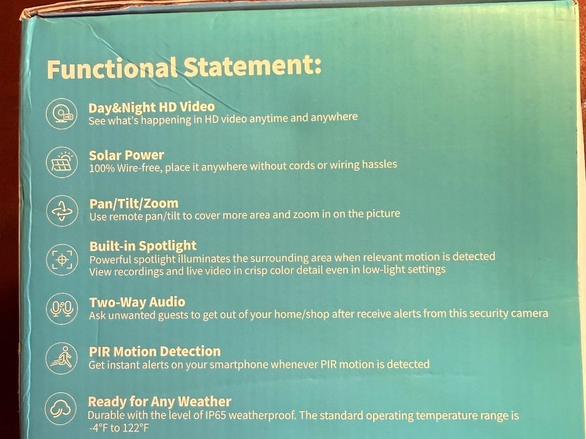 Pan Tilt Security Cameras Battery/Solar 2Pk