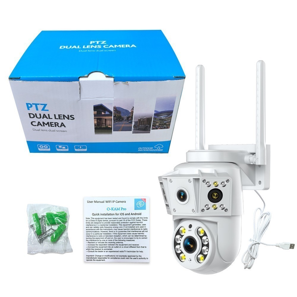 1080P 2MP Wireless WIfi Camera Multi Lens Surveillance Camera Two Way Intercom