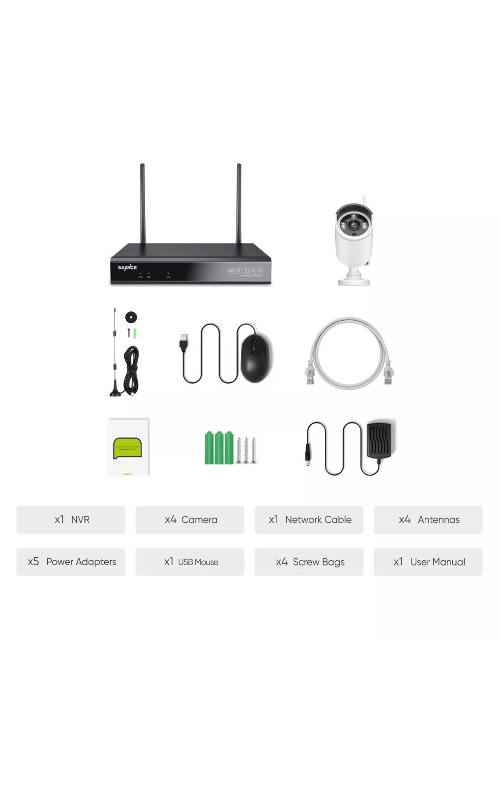 SANNCE 8CH 4K NVR 3MP POE Security IP Camera System Two Way Audio US Shipping
