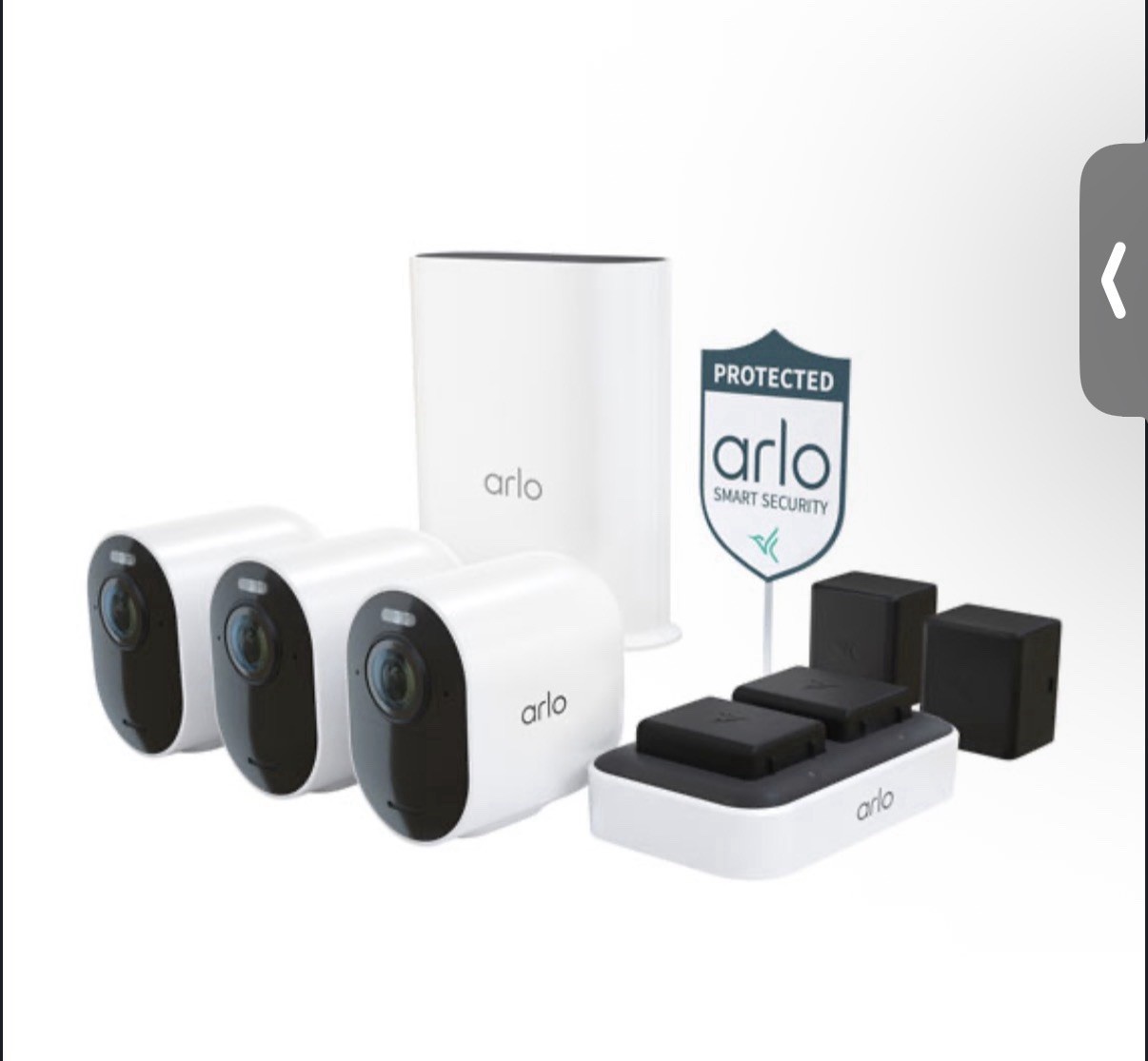 Arlo Ultra Wireless 3rd Gen 4K HDR Security Camera (2025) – White – 3 Pack