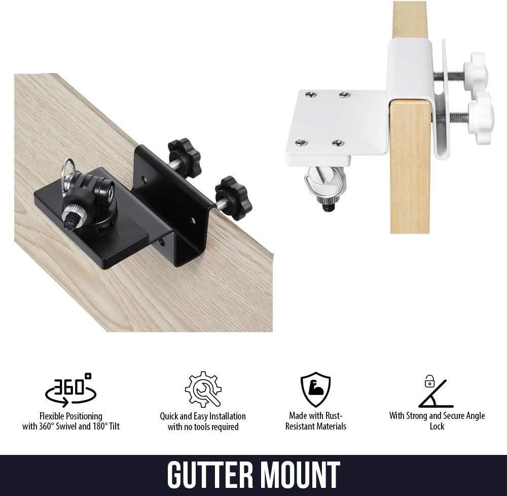 2-Pack Weather Resistant Gutter Mounts for Arlo Cameras – Adjustable & Reliable