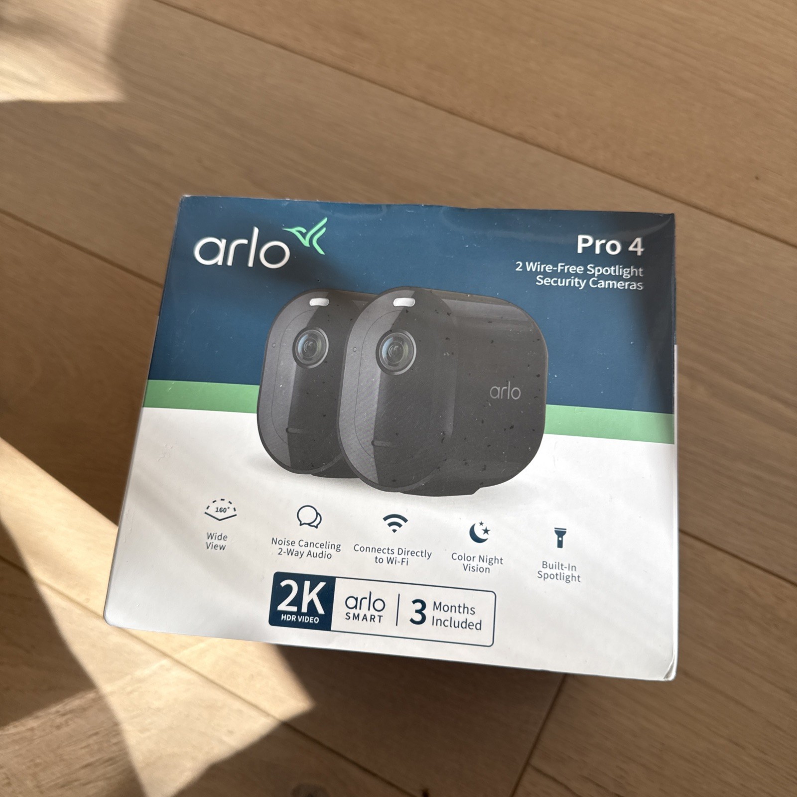Arlo Pro 4 Wire Spotlight Security Camera – VMC4250P100NAS – White
