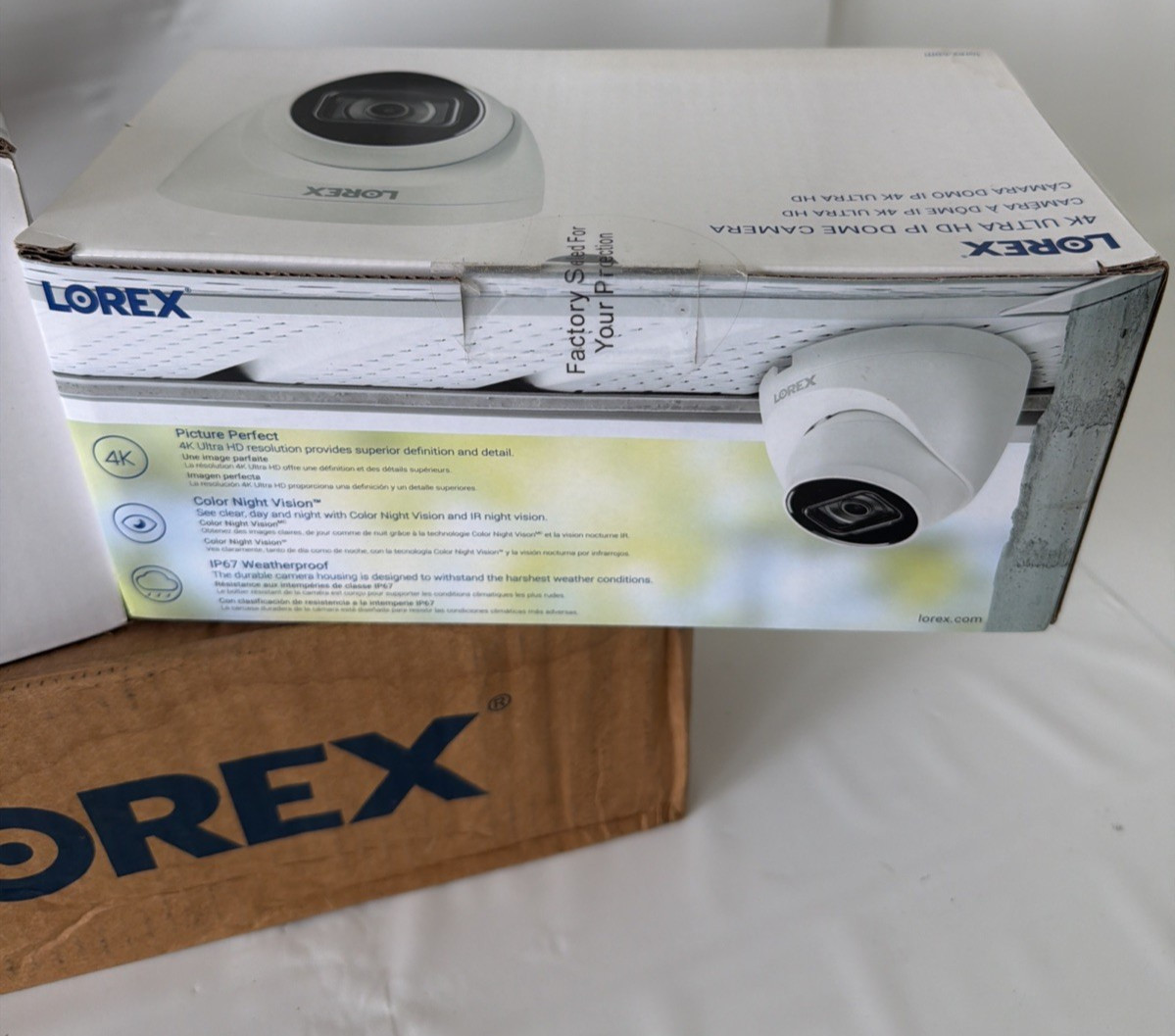 Lorex 4K Ultra HD Security IP Dome Camera IR, Audio, And Night Vision E841CD-E