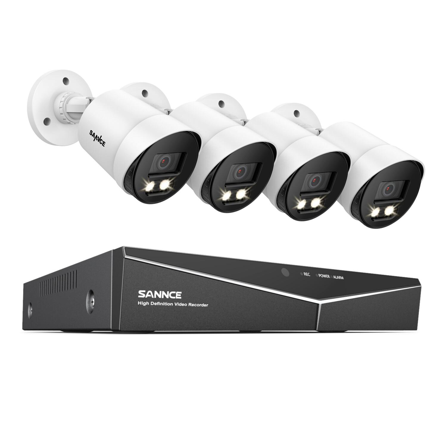 SANNCE 16CH DVR HD 1080P Full Color Night Vision Security Camera System Outdoor