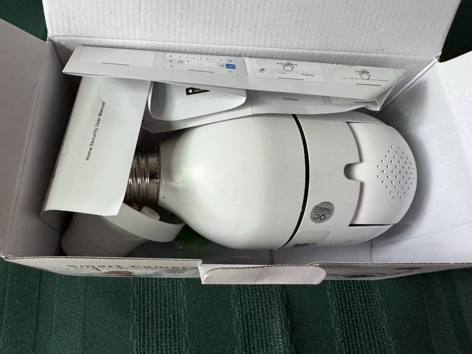 HD Wi-Fi Bulb Camera with Motion Detection, Night Vision, Remote Viewing, Onvif