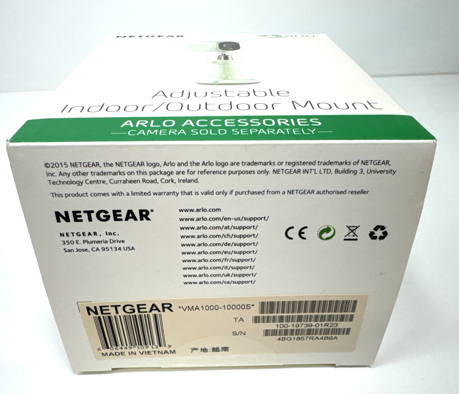 NETGEAR Arlo Adjustable Indoor/Outdoor Camera Mount New in box