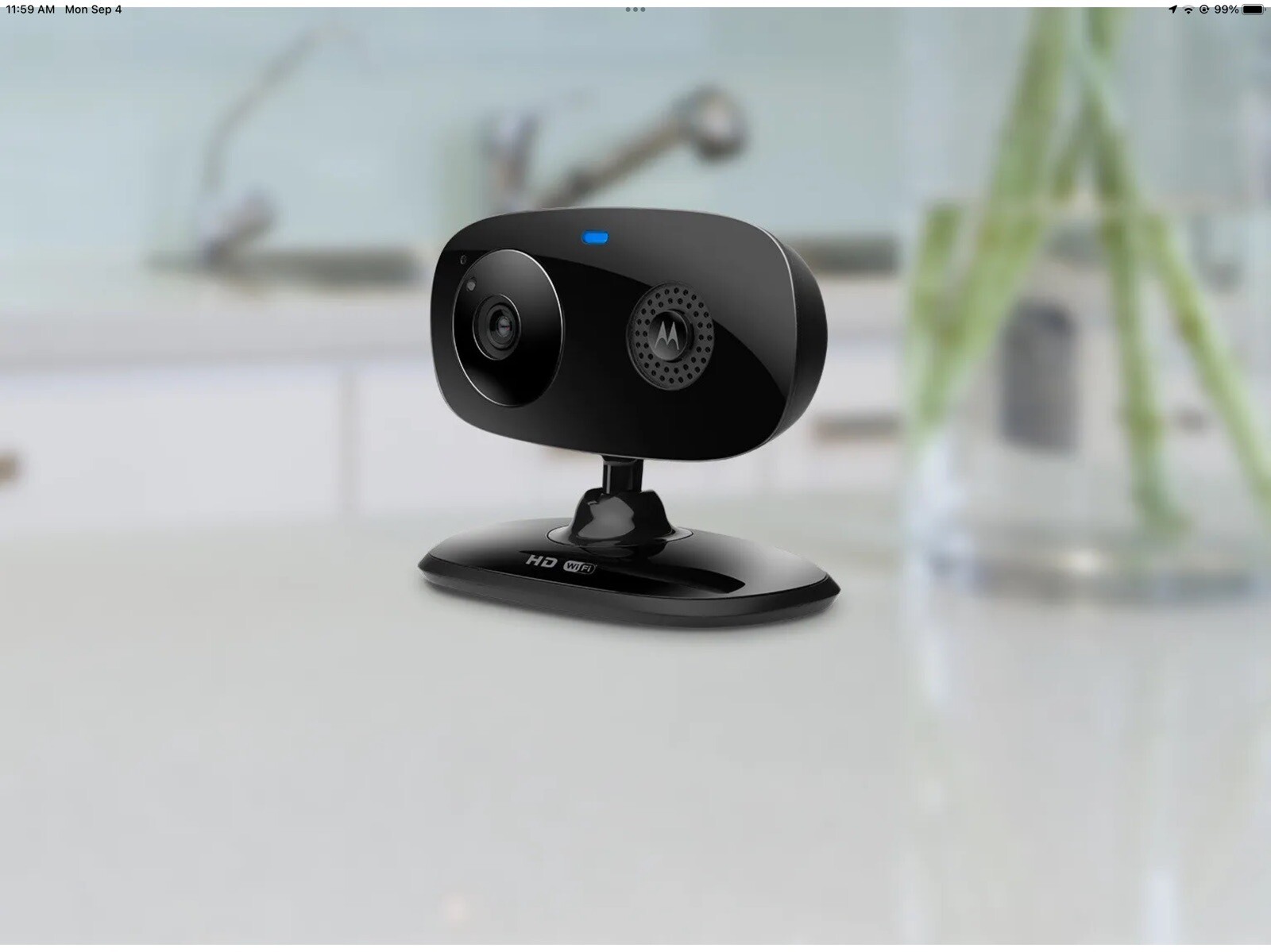 Motorola Focus66 Wifi HD Home Baby Monitoring Security Camera with Hubble (Mint)
