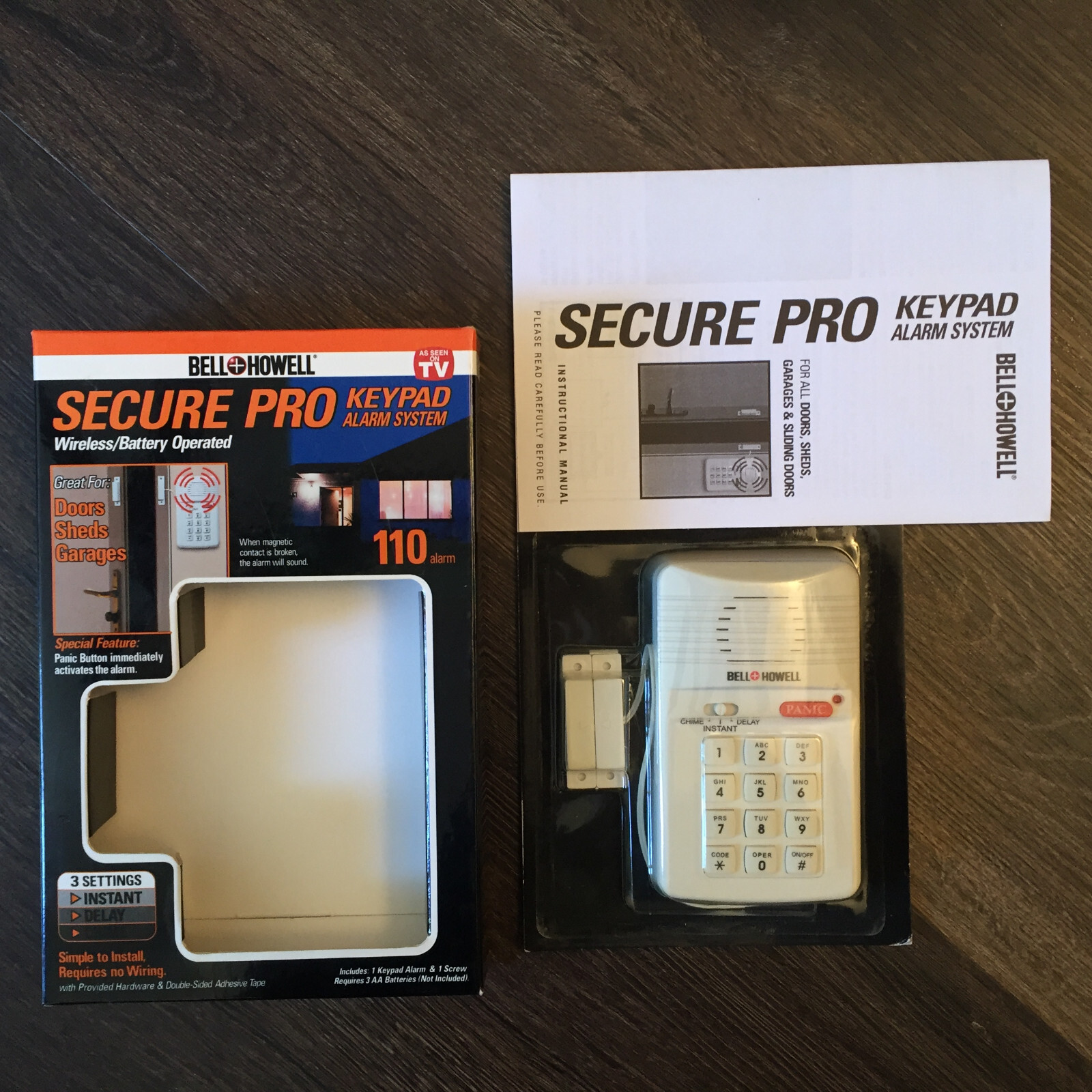 Bell and Howell Secure Pro Keypad 110 Alarm System Model 7788 Panic Button ~ NIB