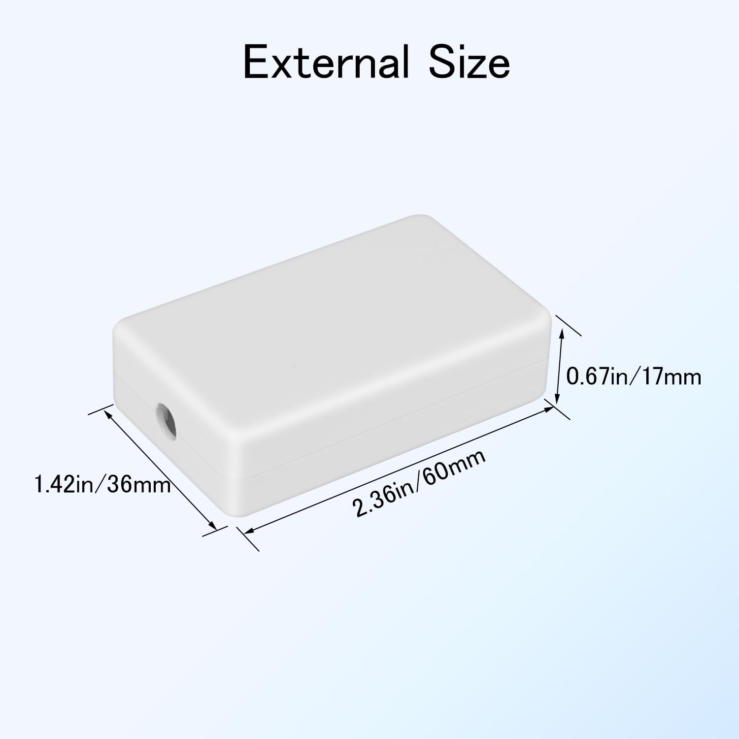HoHaing Project Box 8 Pieces Electrical 2.36″ x 1.42″ x 0.67″, White