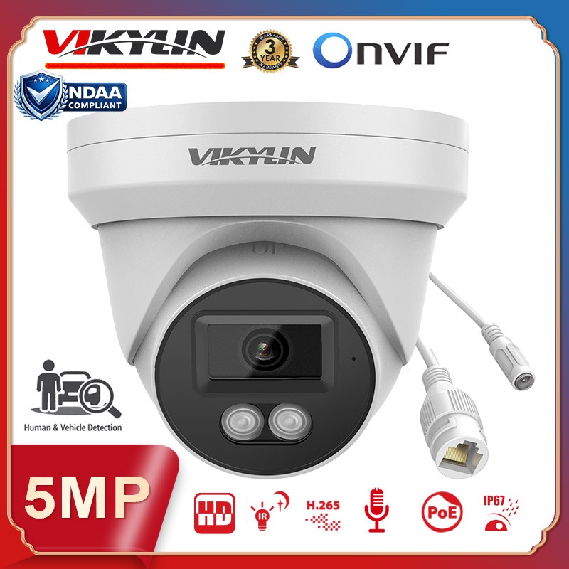 Vikylin 16CH POE NVR CCTV System 5MP IP Camera Outdoor IR Night Vision Audio Lot