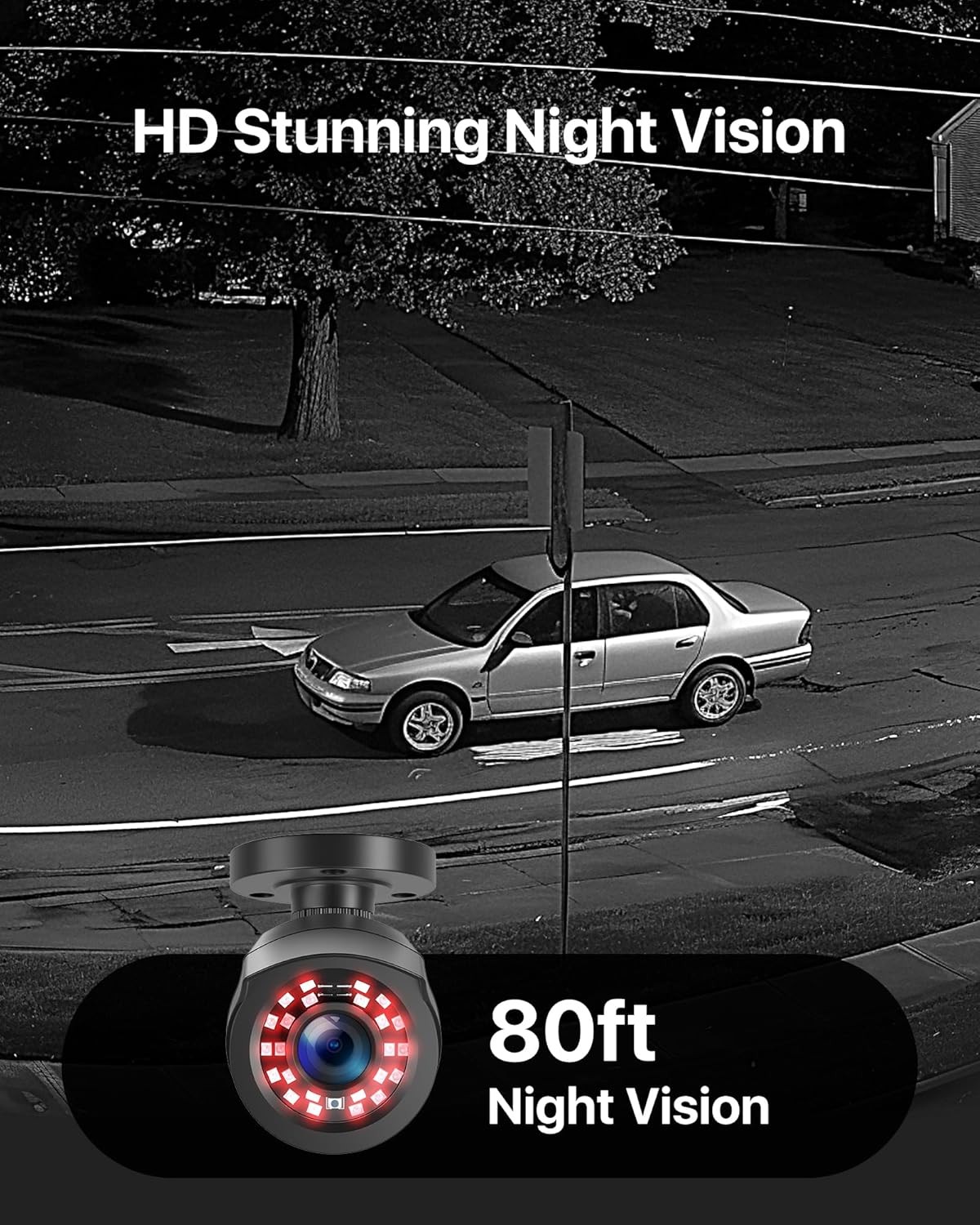 ZOSI 8MP PoE IP Security Camera Add-on 2-Way Audio Alert IP66 Home Outdoor