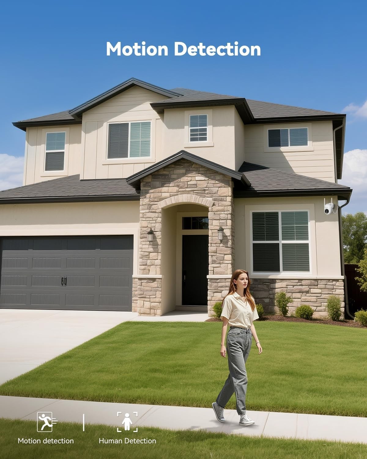 Wireless 5MP Security Camera System with Remote Access & Motion Alerts – No Fees