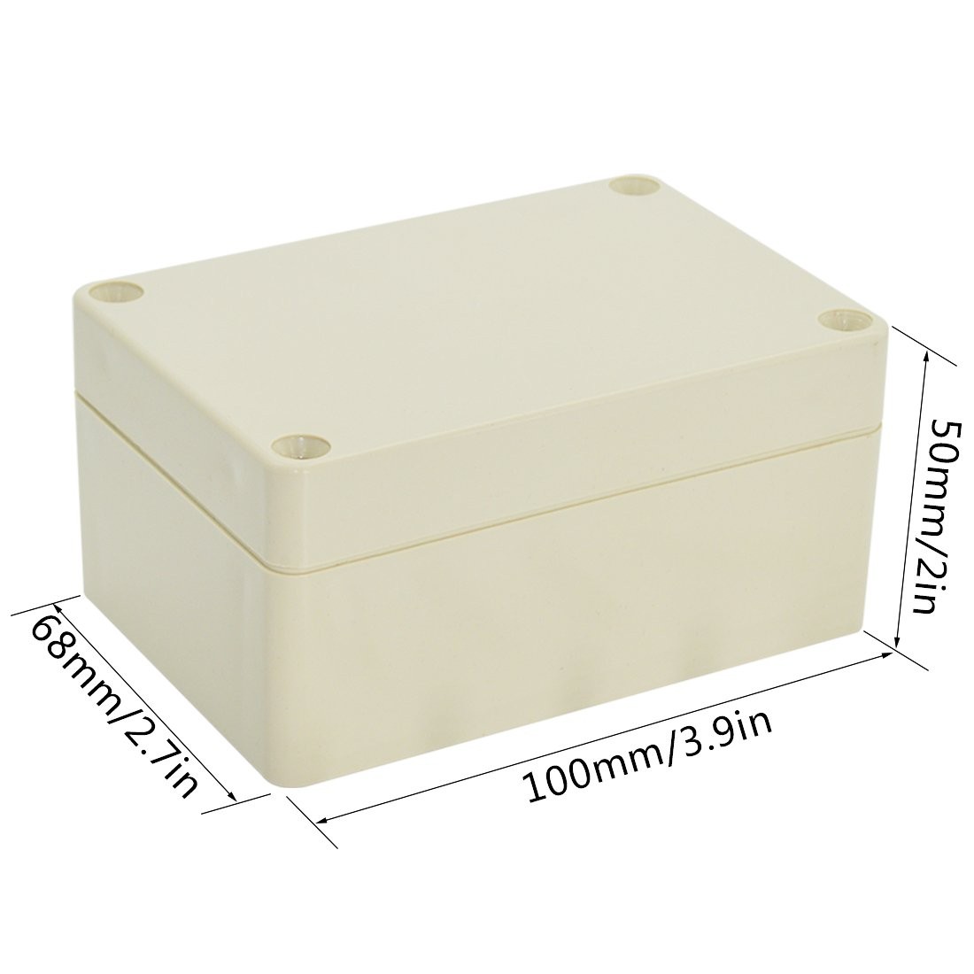 LeMotech Waterproof Dustproof IP65 ABS Plastic 3.9″x2.7″x2″, Pale Grey