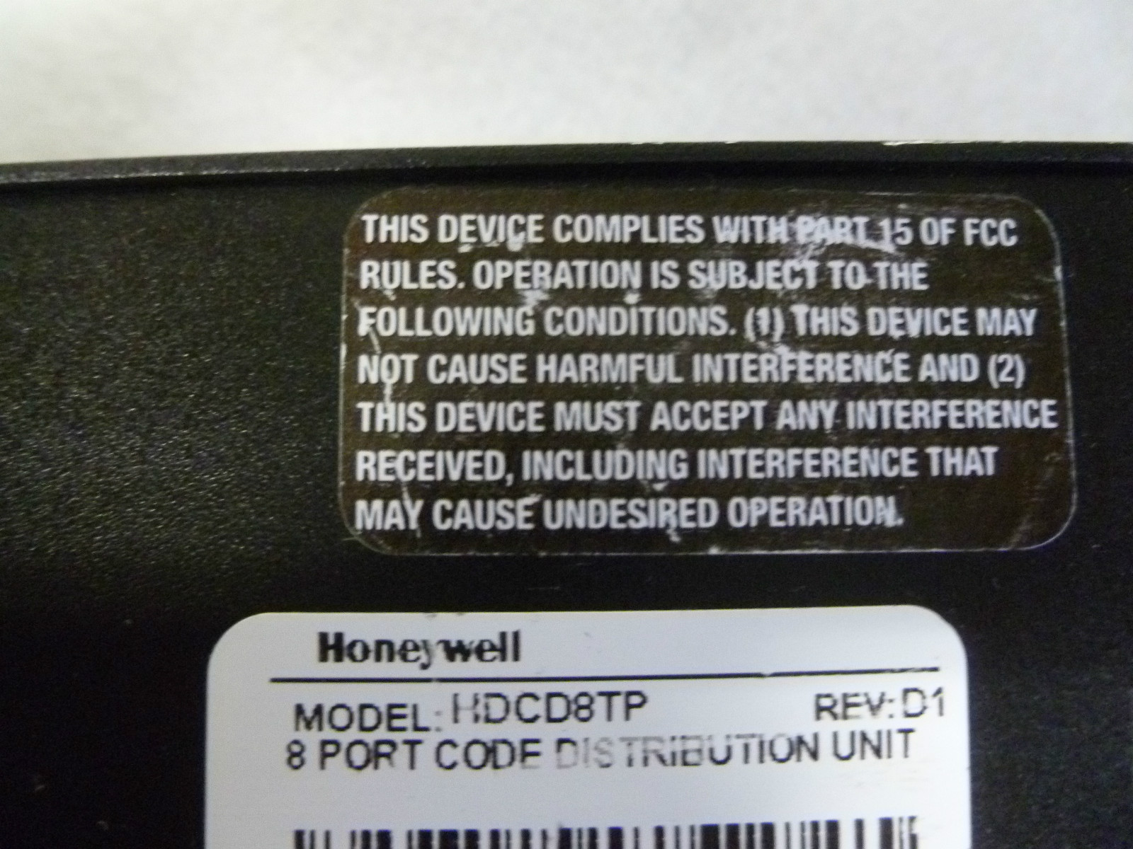 HONEYWELL HDCD8TP 8 PORT CODE BI-DIRECTIONAL DISTRIBUTION UNIT REV:D1