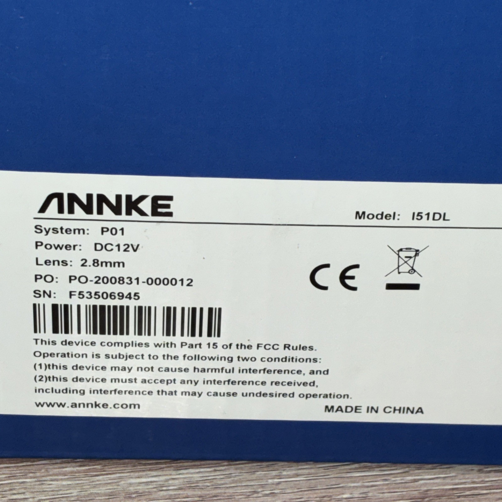 Annke i51DL 5MP WiFi Security Camera Outdoor IP66 Night Vision Smart Home