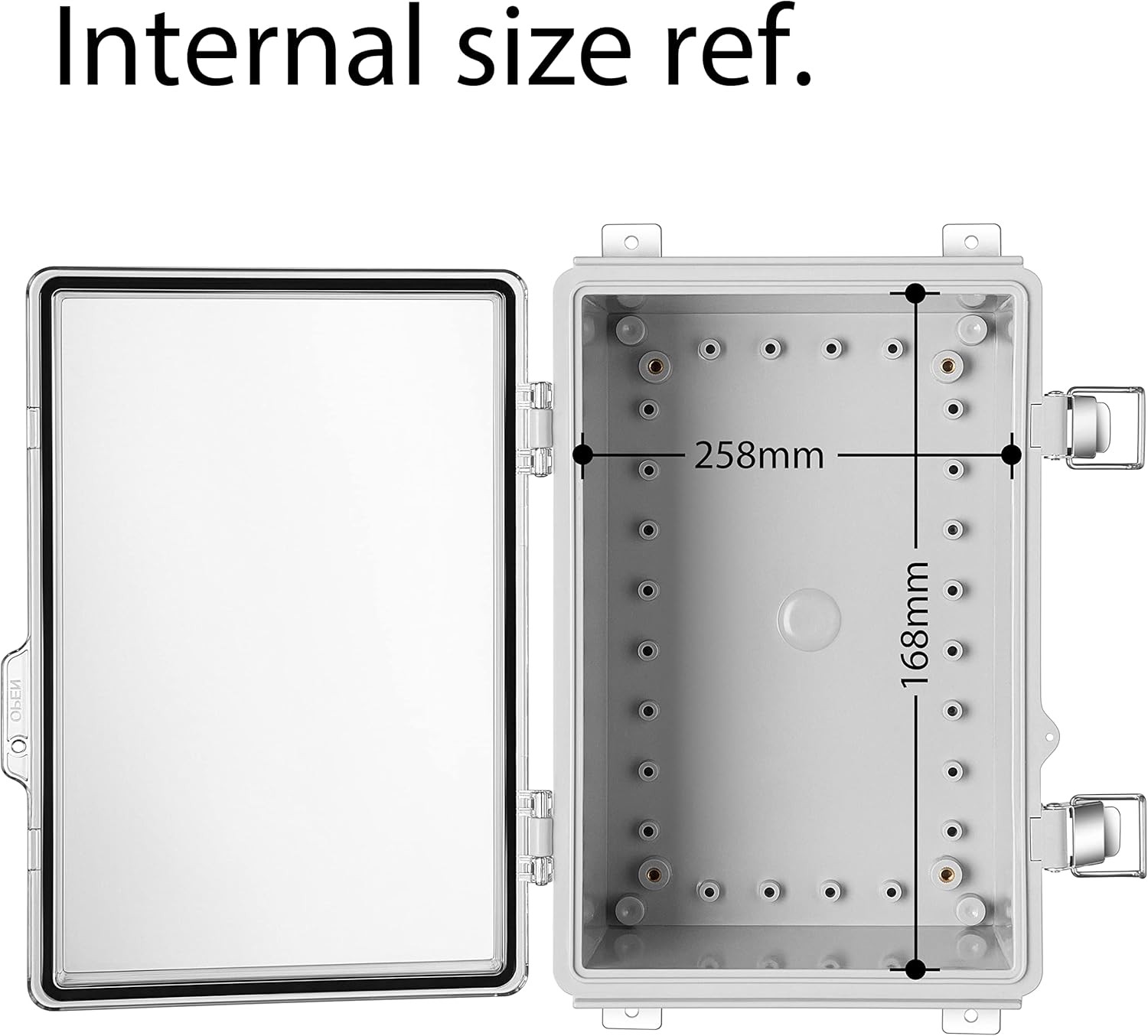 11.4"×7.5"×5.5" TC, Grey Base, Transparent Cover