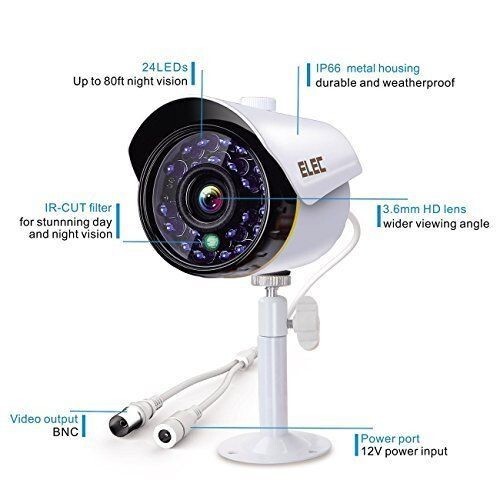 1x ELEC 1800TVL Night Vision Security Surveillance Camera for DVR or CCTV System