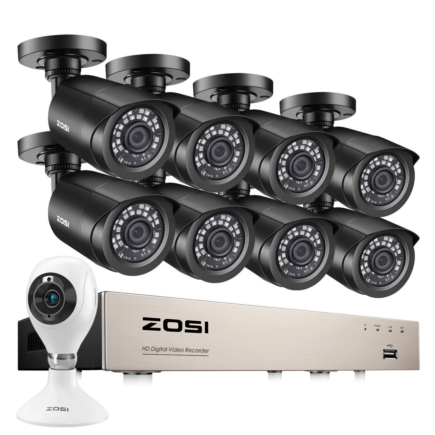 ZOSI 8CH 5MP Lite DVR 1080P 3MP HD wifi Wireless IP Security Camera System CCTV