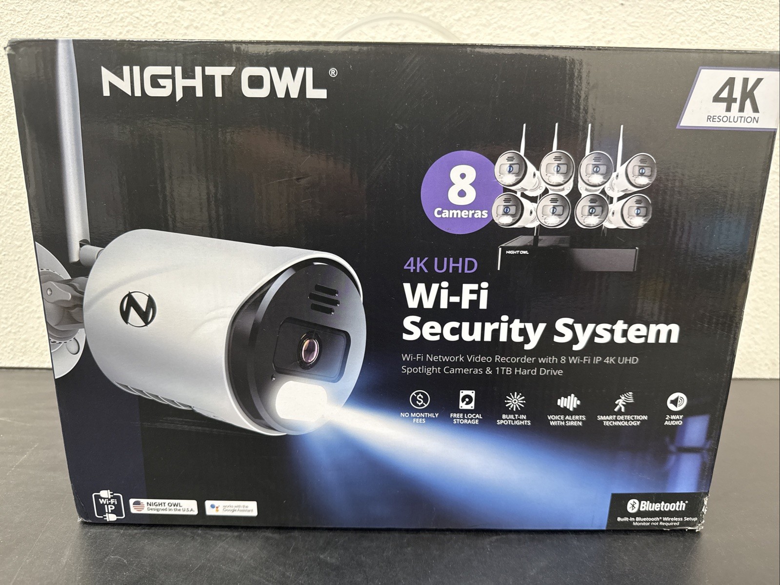 Night Owl CL-BT8WN-18L 4K HD Wi-Fi Security System with 8 Cameras, 1TB HD